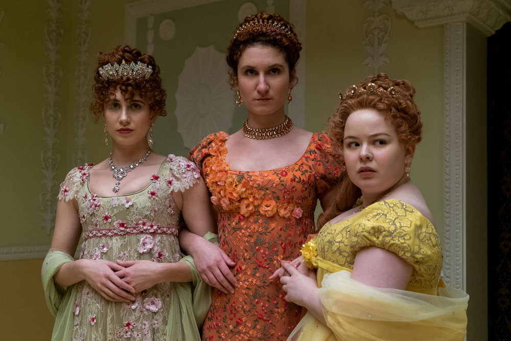 Foto: Harriet Cains, Bessie Carter & Nicola Coughlan, Bridgerton - Copyright: 2020 Netflix, Inc.; Liam Daniel/Netflix