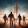 Foto: Offizielles Plakat zu Staffel 1 der Serie "Die Helden der Nation" (Originaltitel: "The Right Stuff"), die am 9. Oktober 2020 bei Disney+ veröffentlicht wurde. (© National Geographic & Disney)